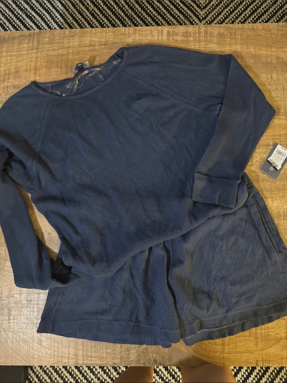 Universal Thread Navy Waffle-Knit Crewneck Set